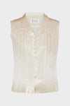 Maison Margiela Foil-treated sleeveless shirt
