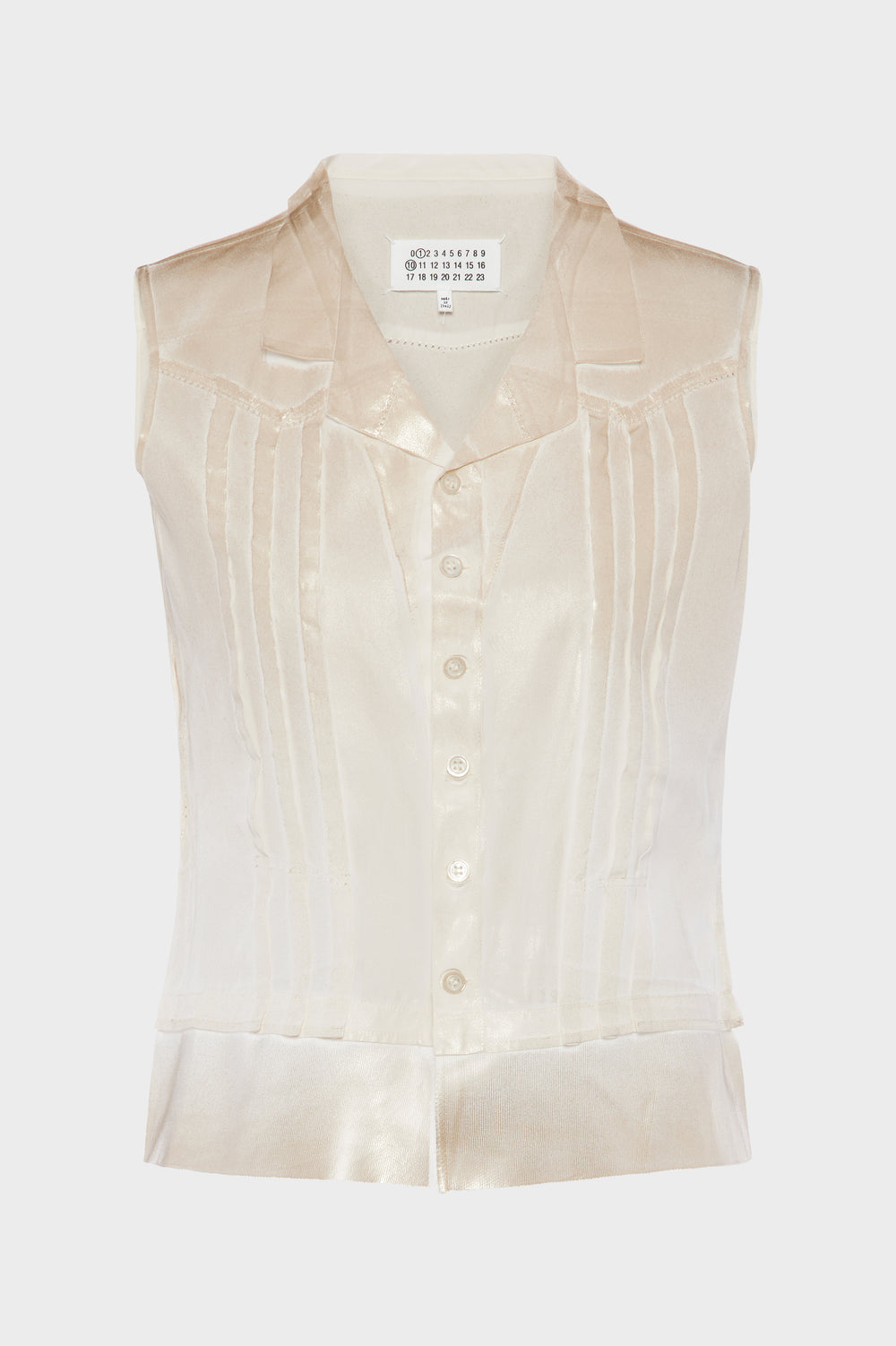 Maison Margiela Foil-treated sleeveless shirt