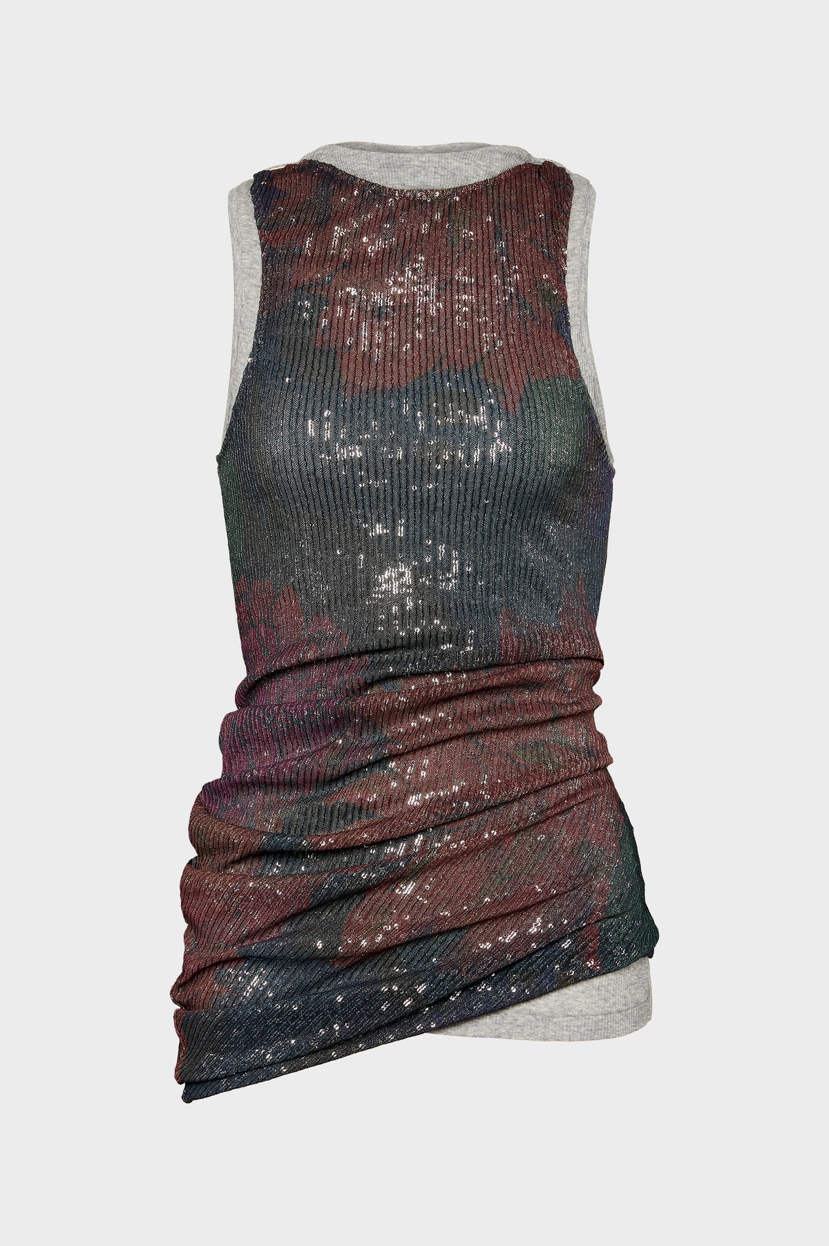 Printed Draped Top