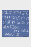 Maison Margiela Scribbled Numerical silk foulard