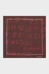 Maison Margiela Scribbled Numerical silk foulard