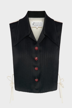 Silk-blend stole top