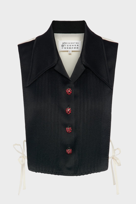 Maison Margiela Silk-blend stole top