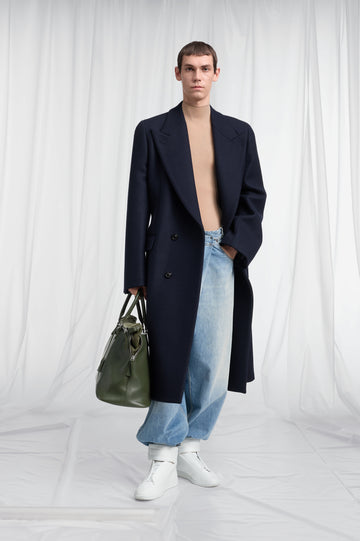 Double-Breasted Wool Overcoat