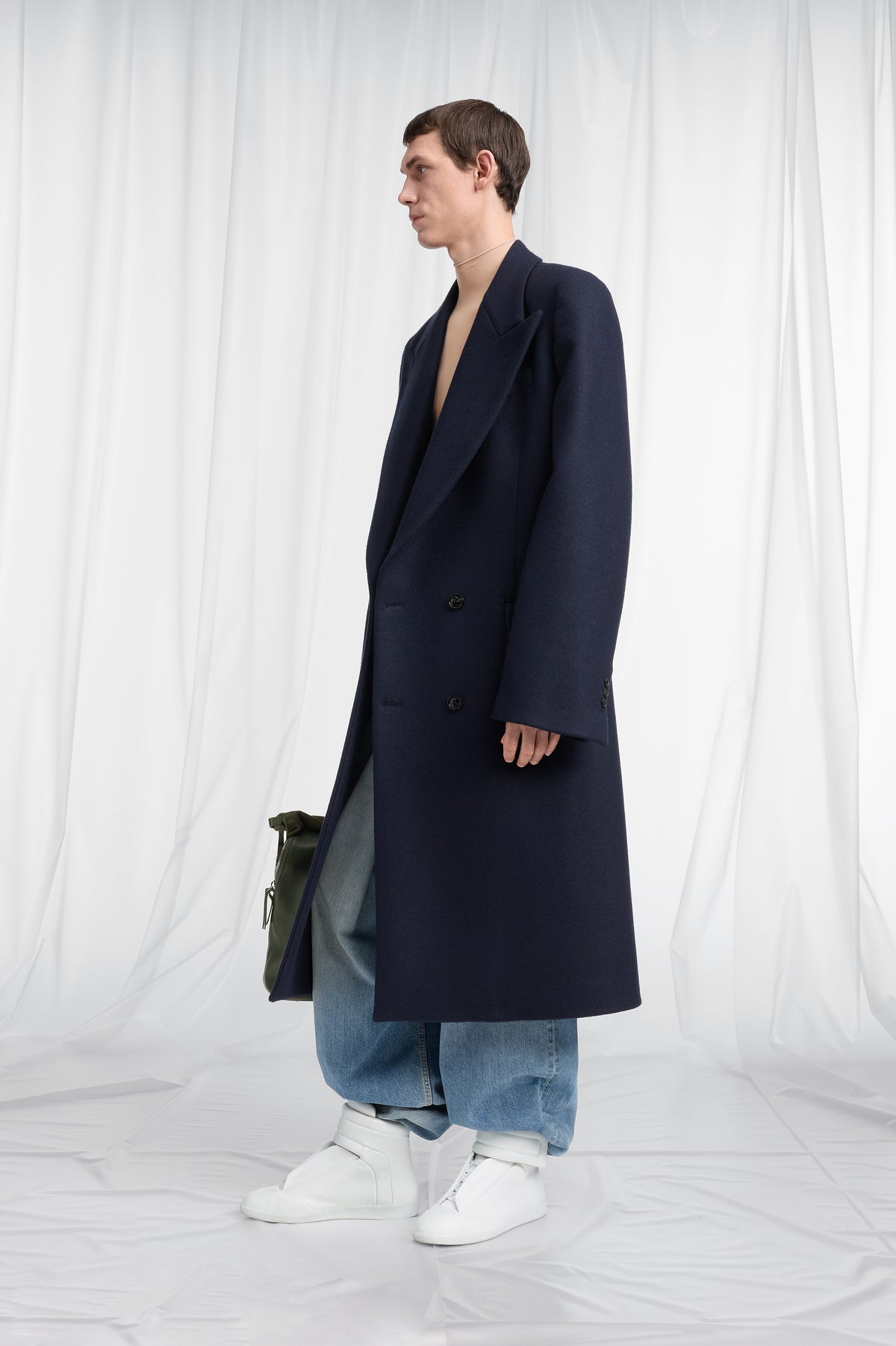 Double-Breasted Wool Overcoat