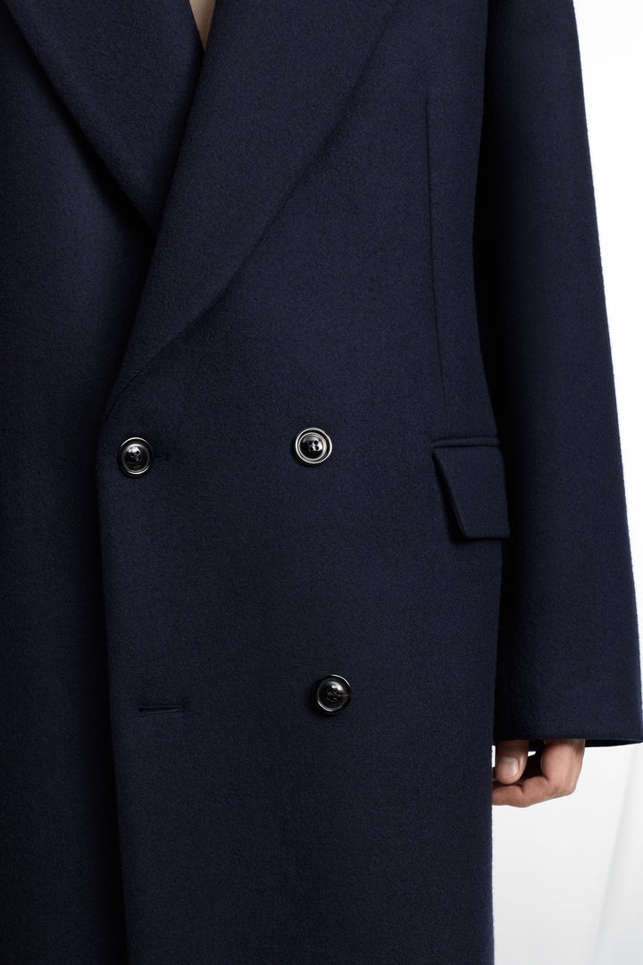 Double-Breasted Wool Overcoat