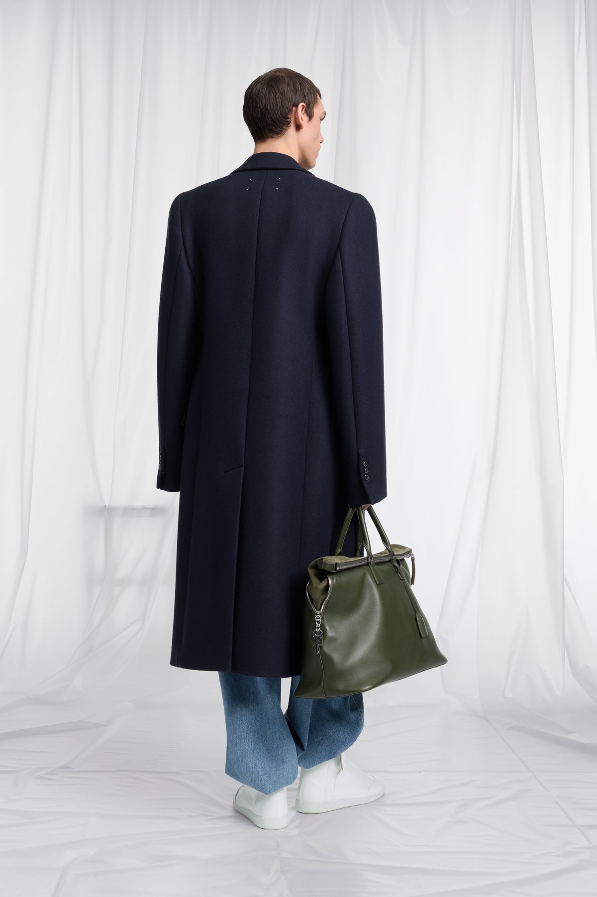 Double-Breasted Wool Overcoat