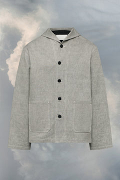 Broken twill button jacket