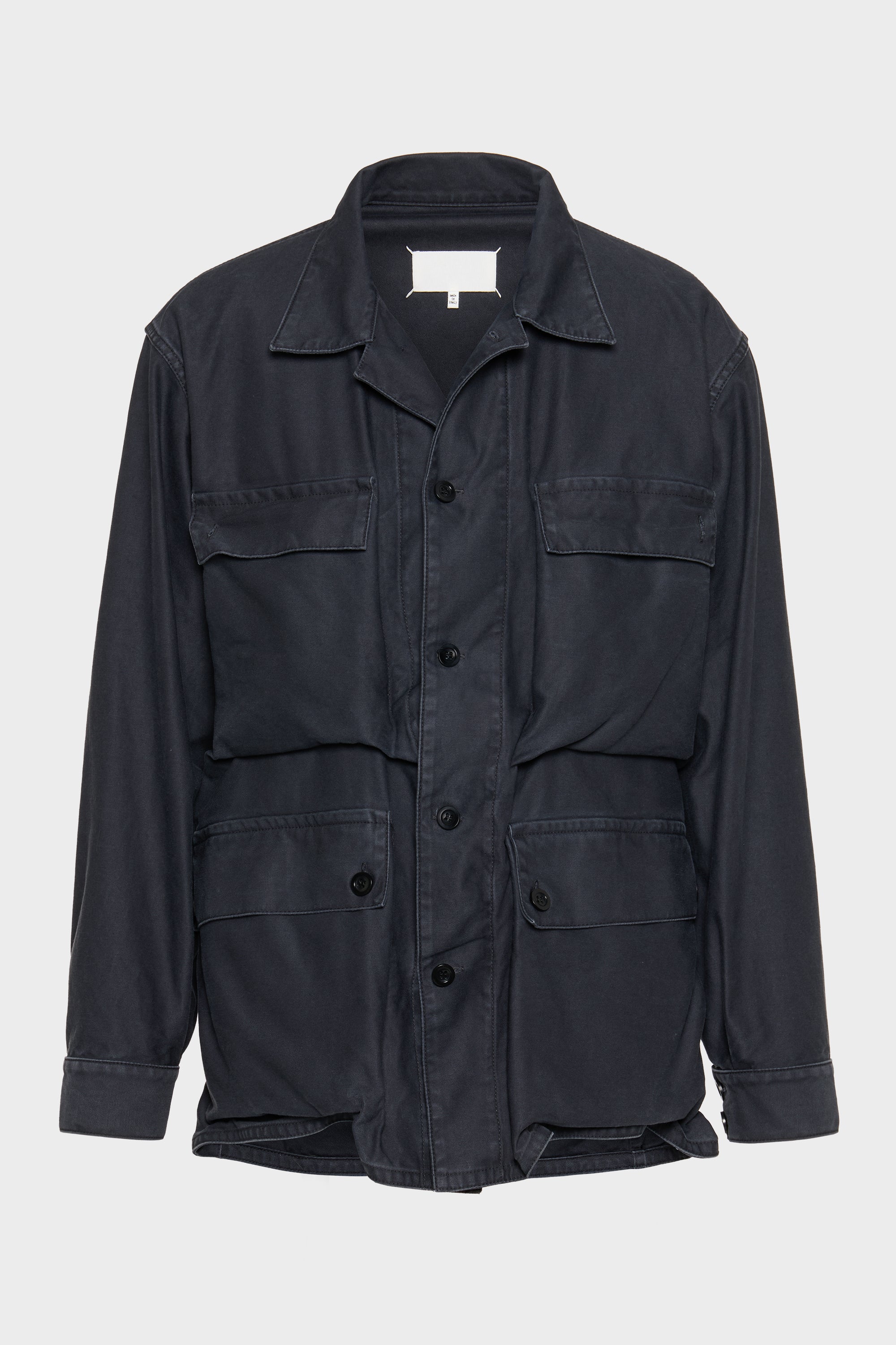 Designer Black Cotton caban jacket | Shop Online | Maison Margiela