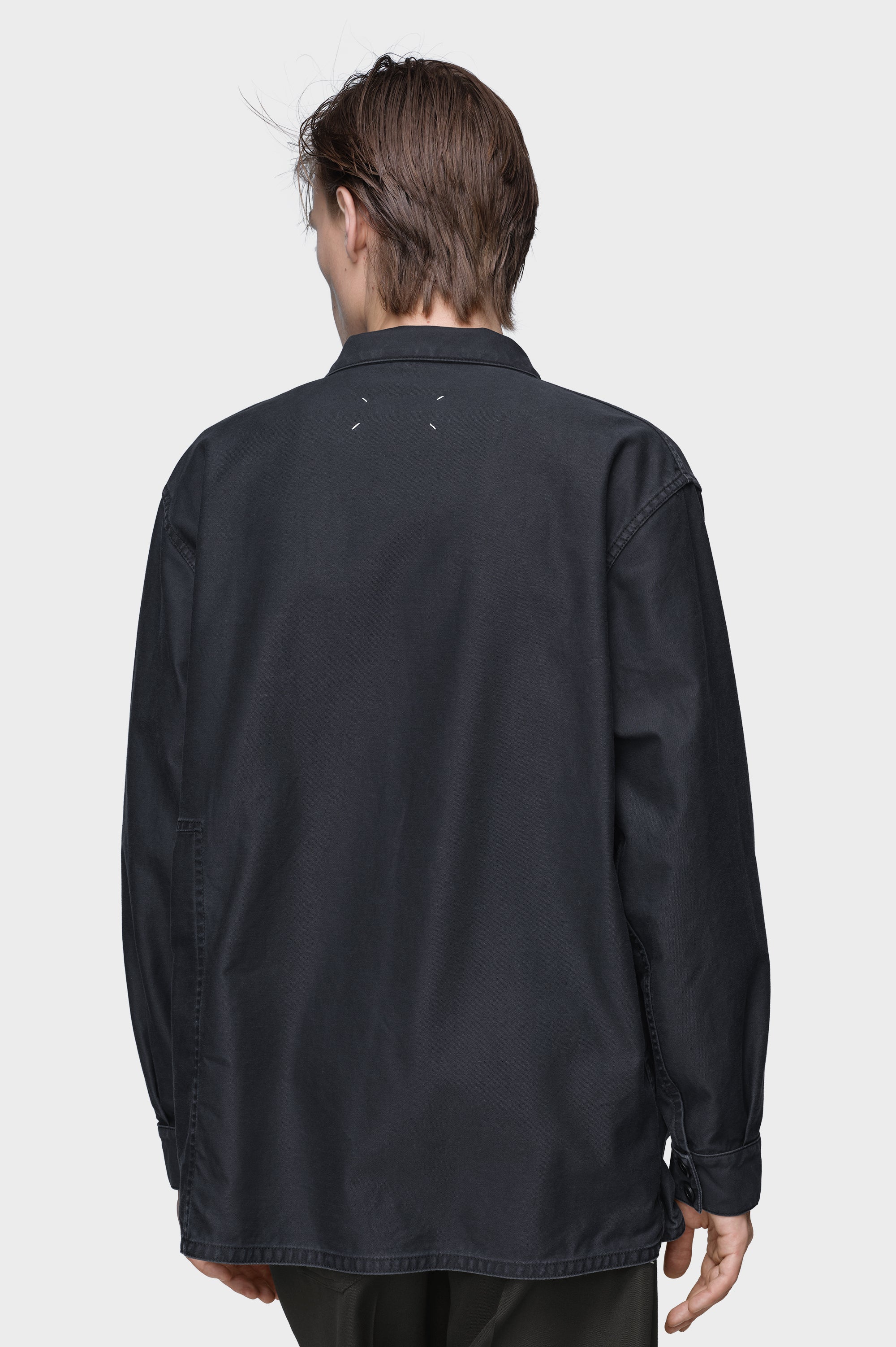 Designer Black Cotton caban jacket | Shop Online | Maison Margiela