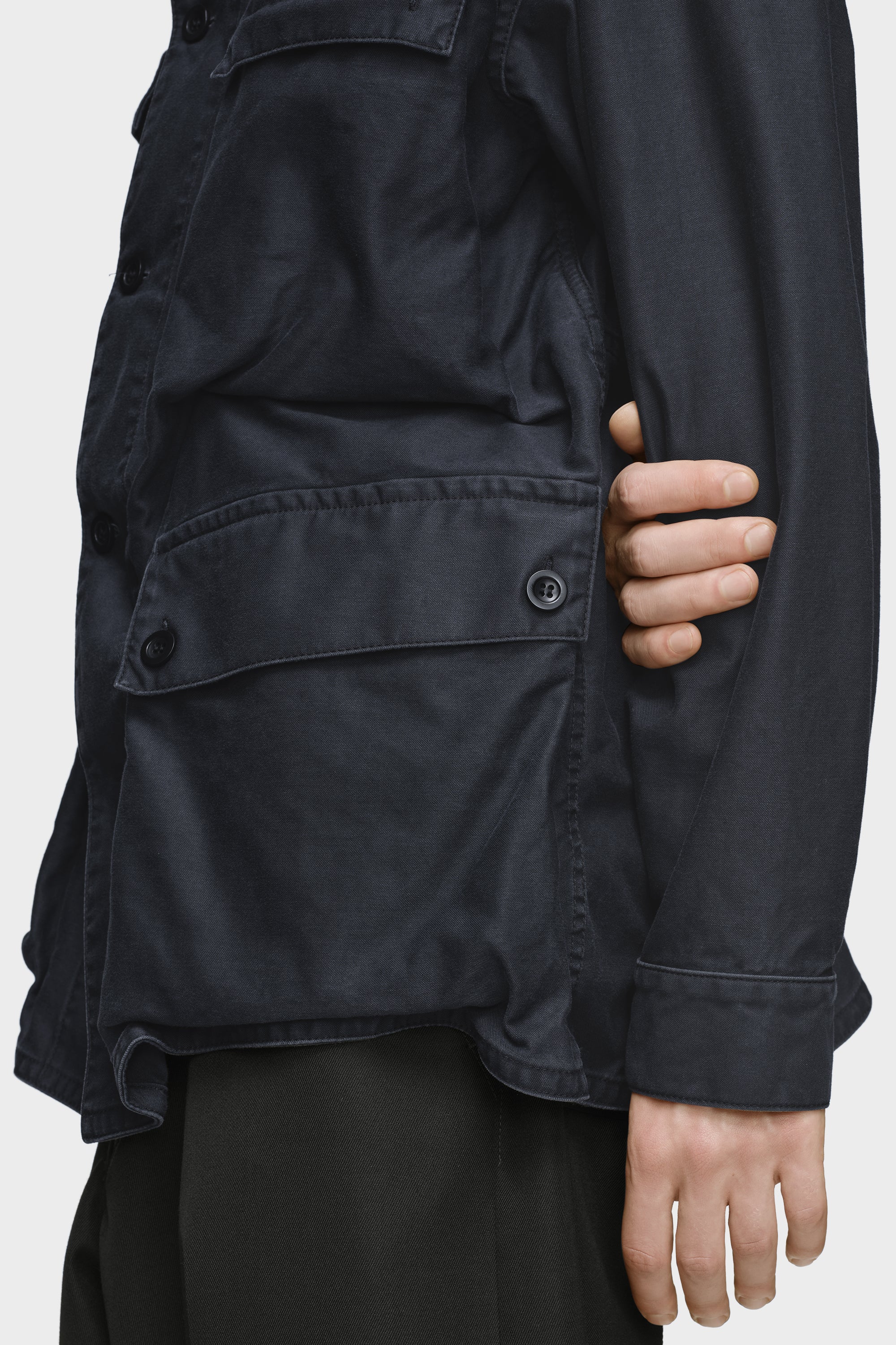 Designer Black Cotton caban jacket | Shop Online | Maison Margiela