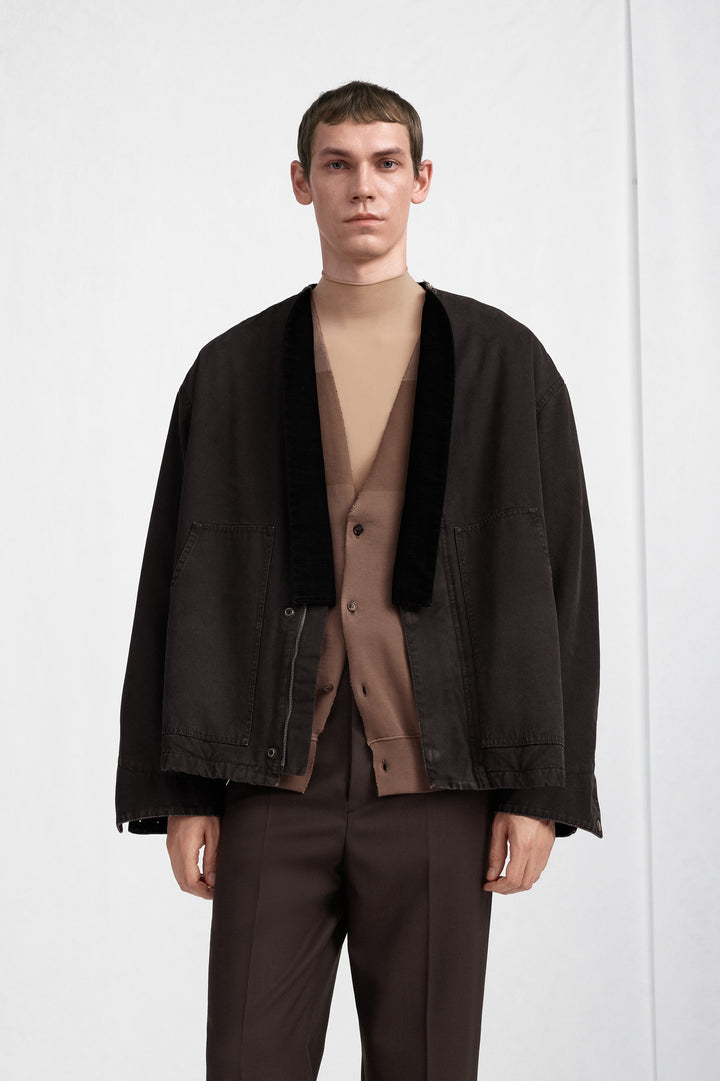 V-Neck Cotton Jacket