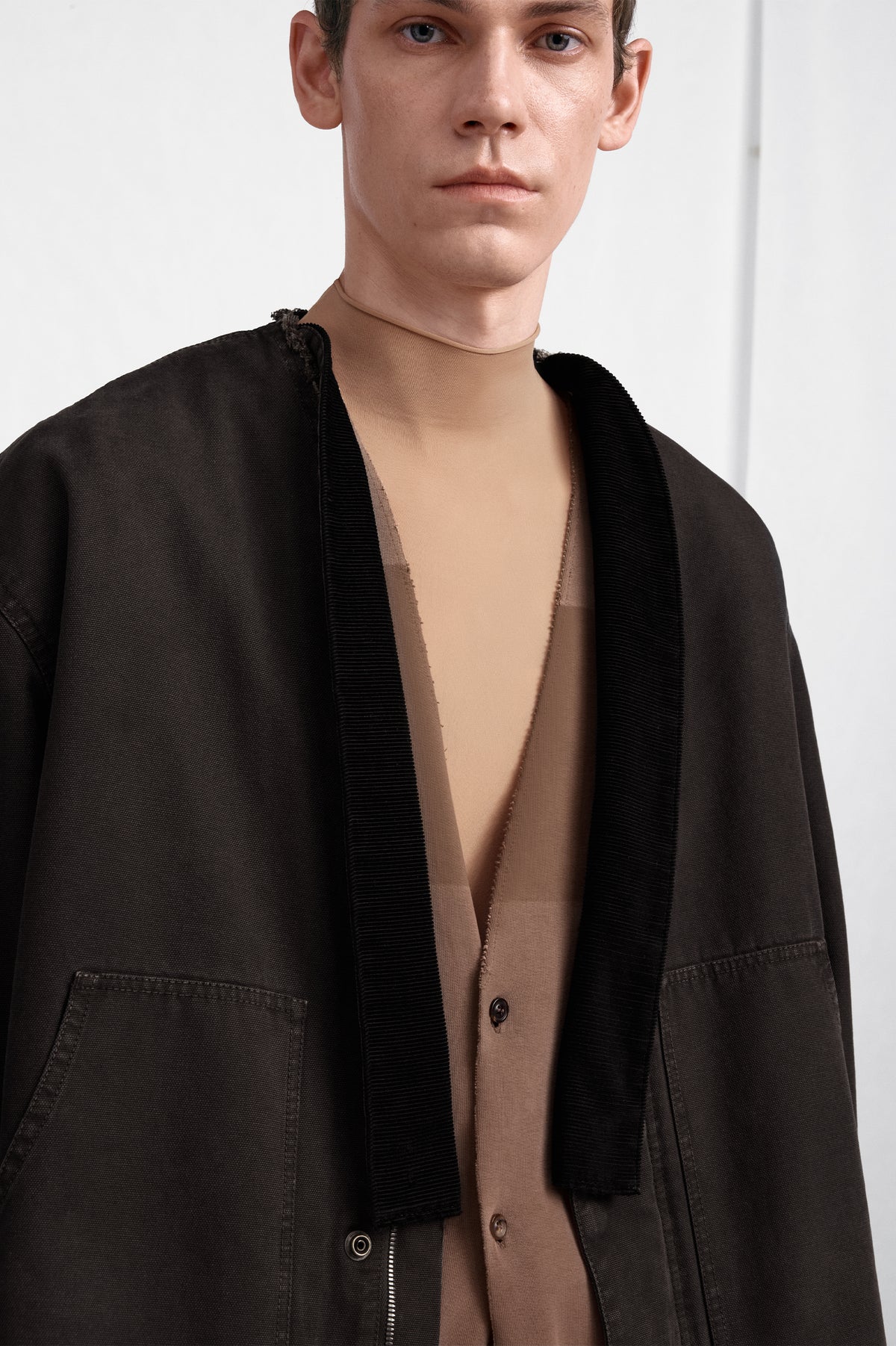 V-Neck Cotton Jacket