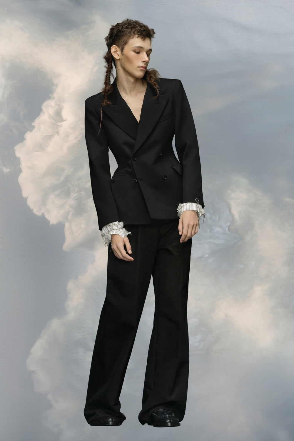 Maison Margiela Wool couture waist suit jacket