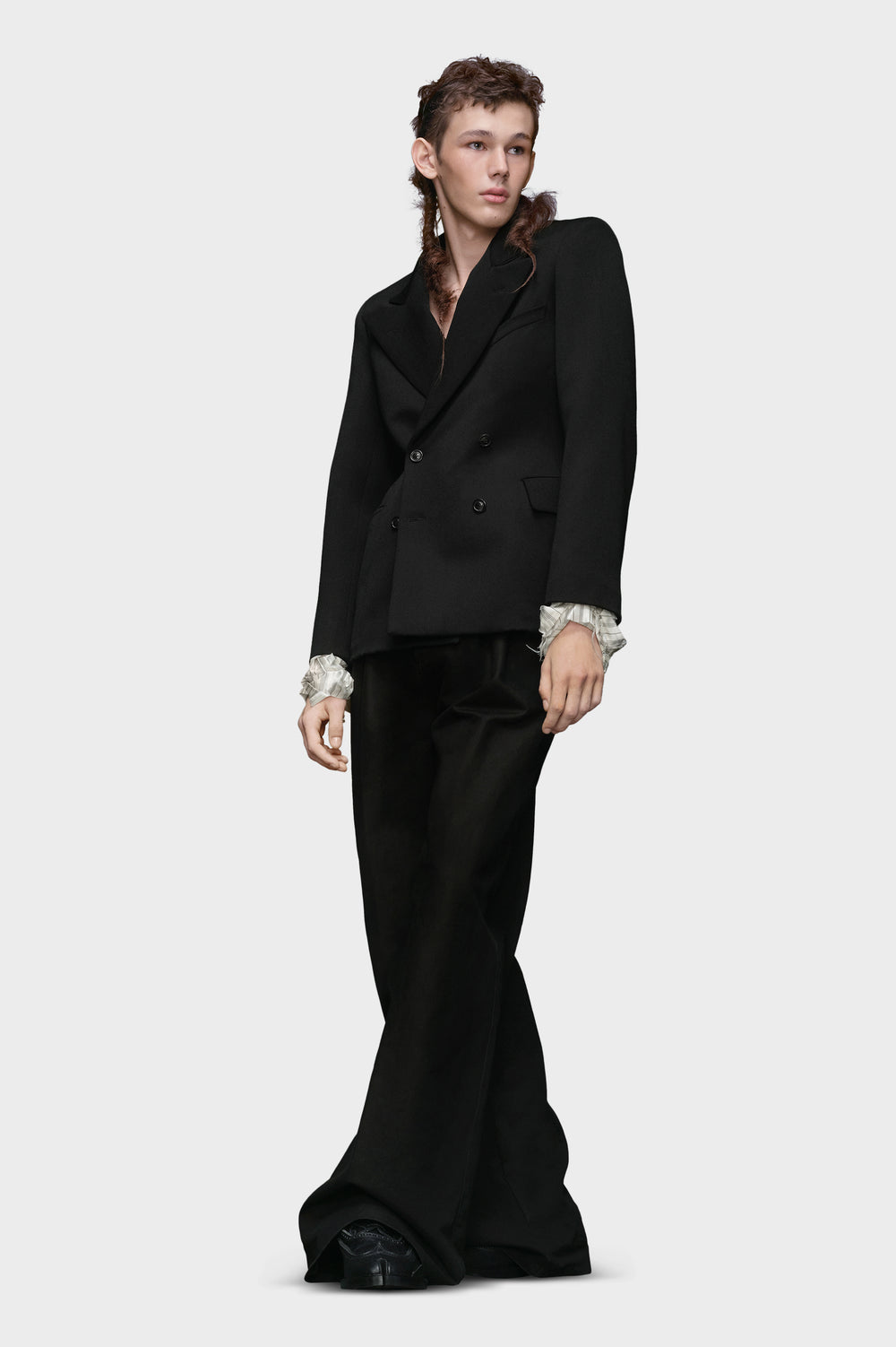 Maison Margiela Wool couture waist suit jacket