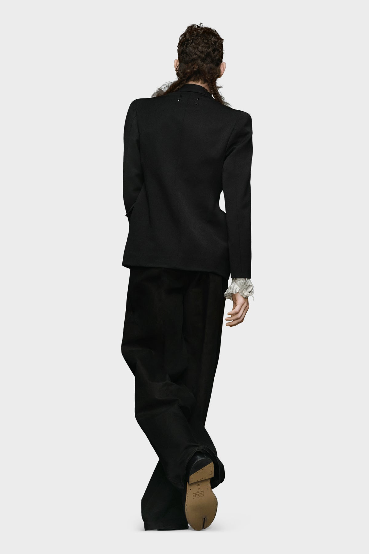 Wool couture waist suit jacket