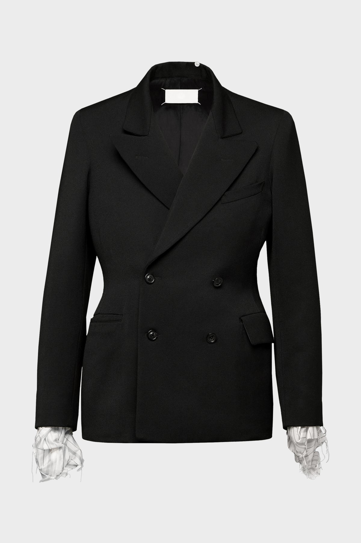 Wool couture waist suit jacket