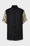 Maison Margiela Floral Sleeve Silk Shirt