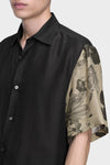 Maison Margiela Floral Sleeve Silk Shirt