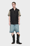 Maison Margiela Floral Sleeve Silk Shirt