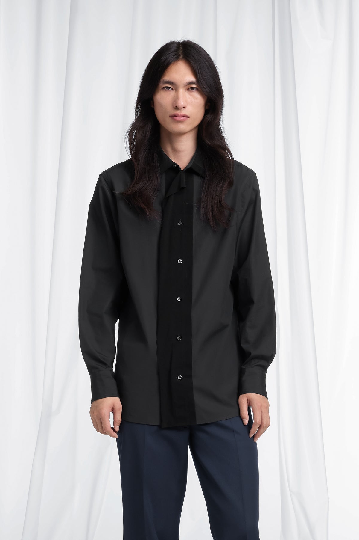 Fusion Velvet Placket Cotton Shirt