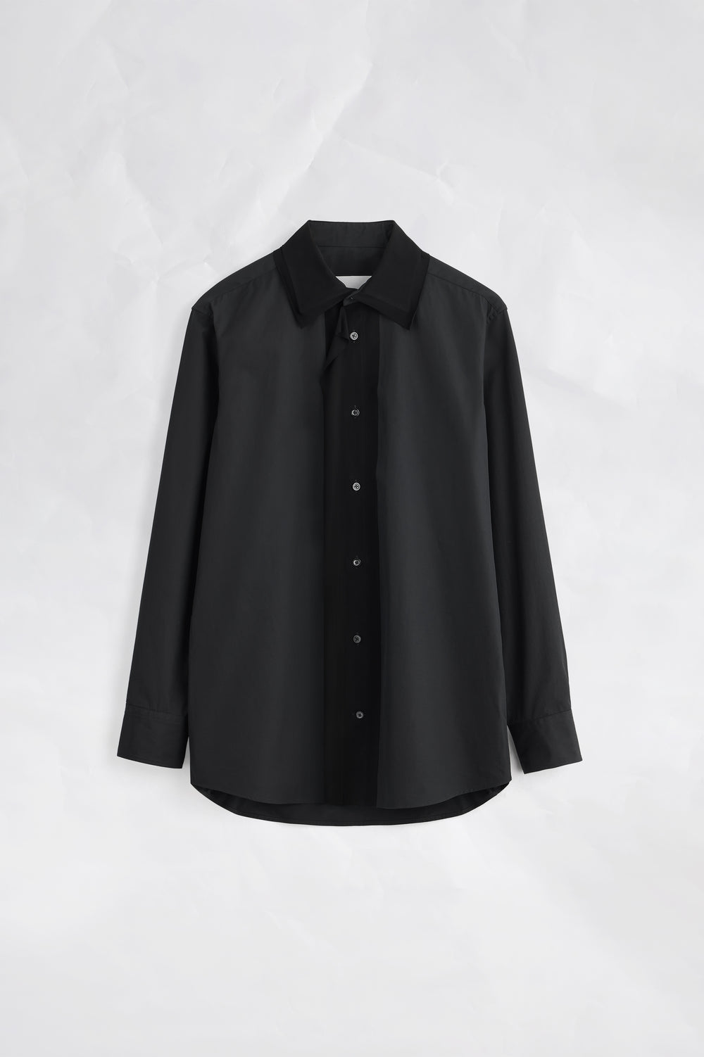Maison Margiela Fusion Velvet Placket Cotton Shirt