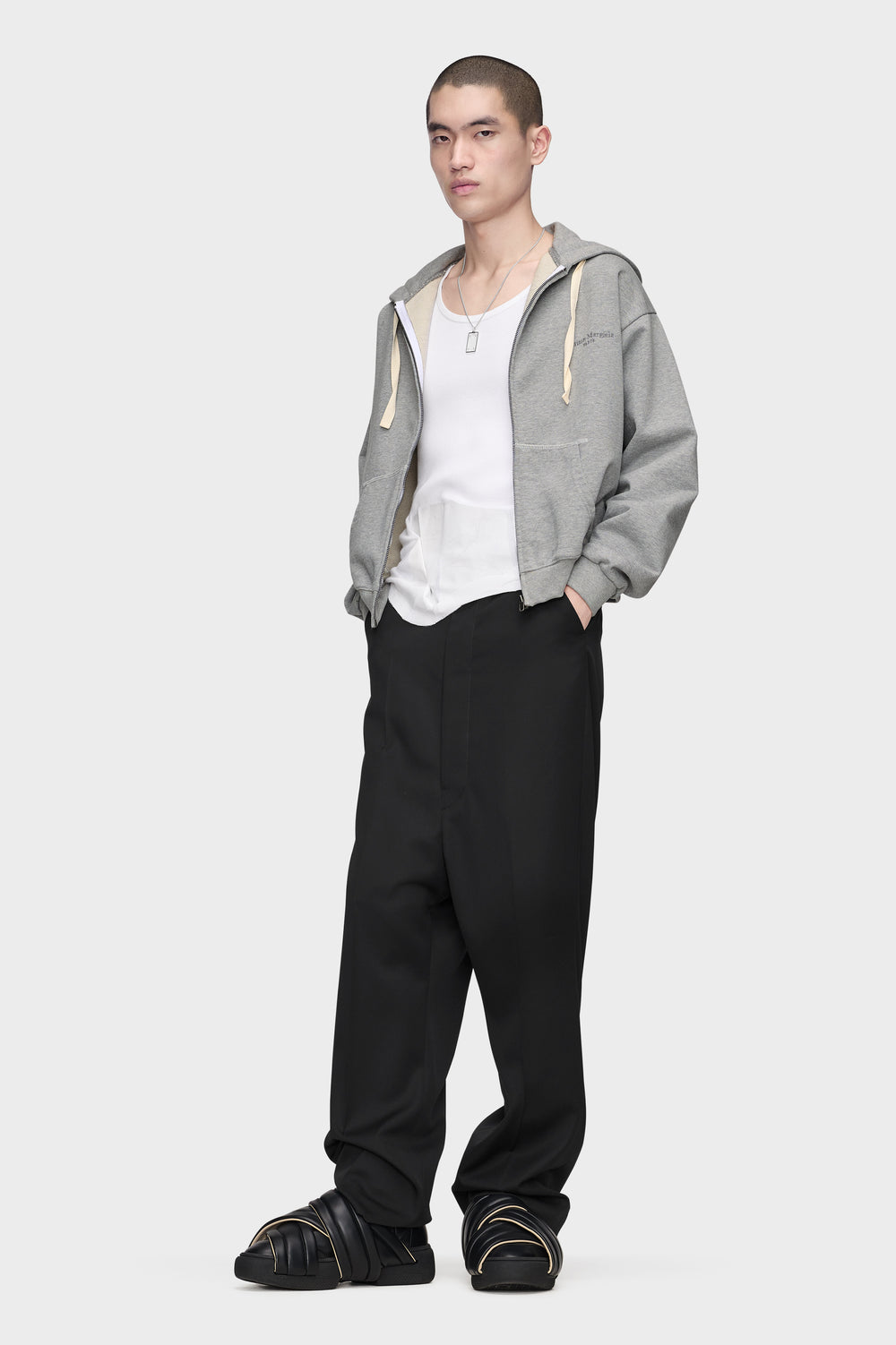 Maison Margiela Zipped Hooded Sweatshirt