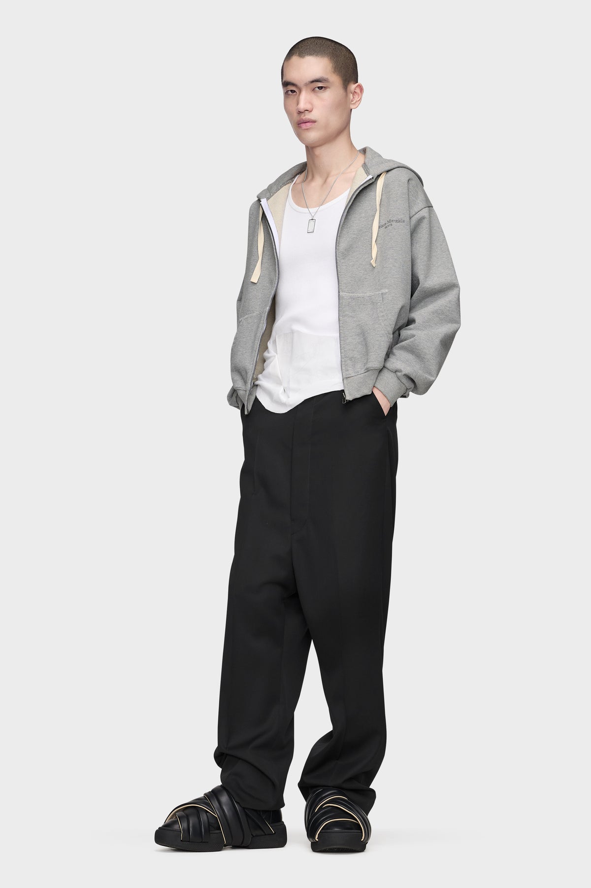 Zipped Hooded Sweatshirt