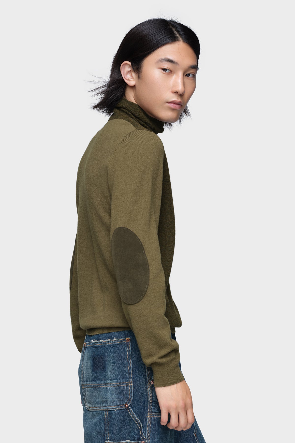 Two-Tone Wool Crewneck