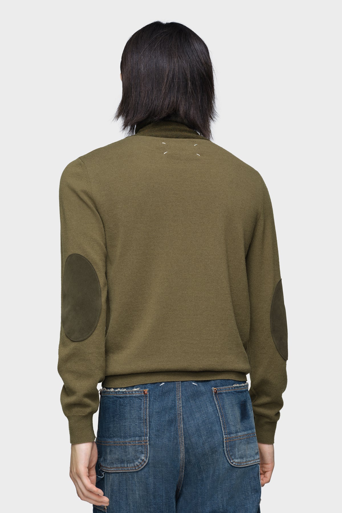 Two-Tone Wool Crewneck
