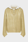 Maison Margiela Zip-Neck Open-Knit Sweater