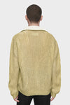 Maison Margiela Zip-Neck Open-Knit Sweater
