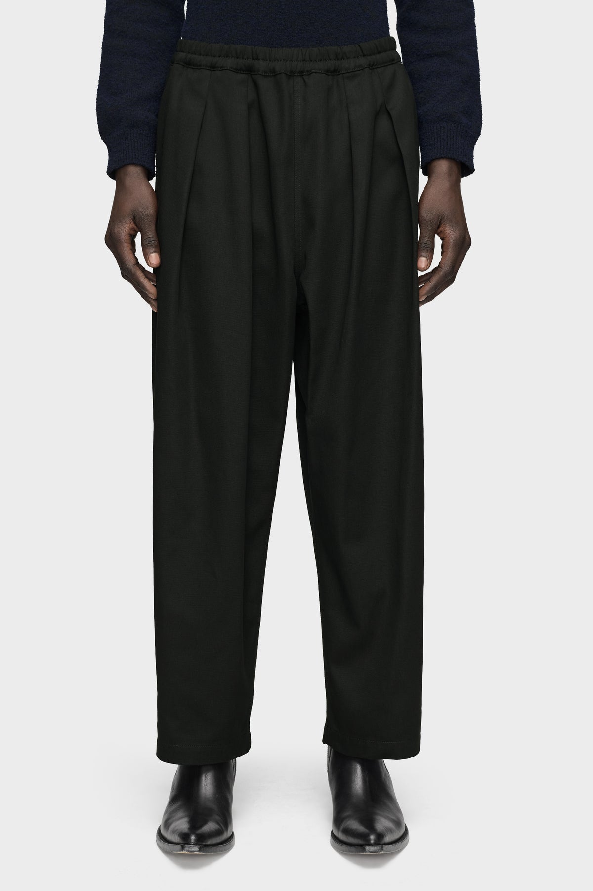 Dropped-Rise Cotton Trousers