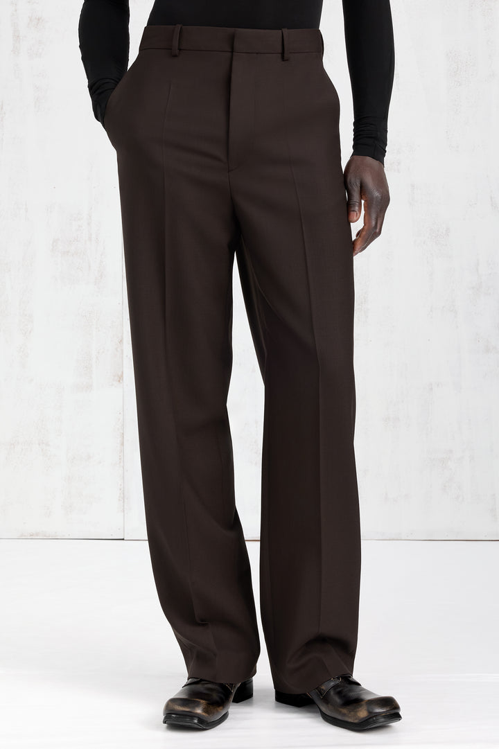 Wool Wide-Leg Trousers