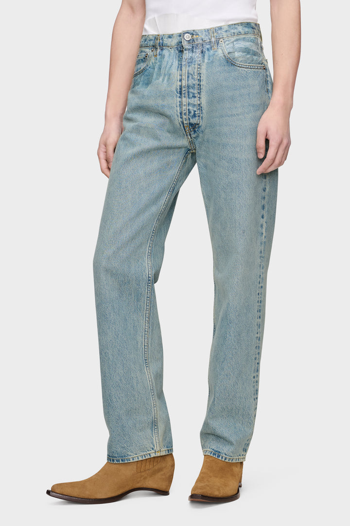Taped Straight-leg Jeans
