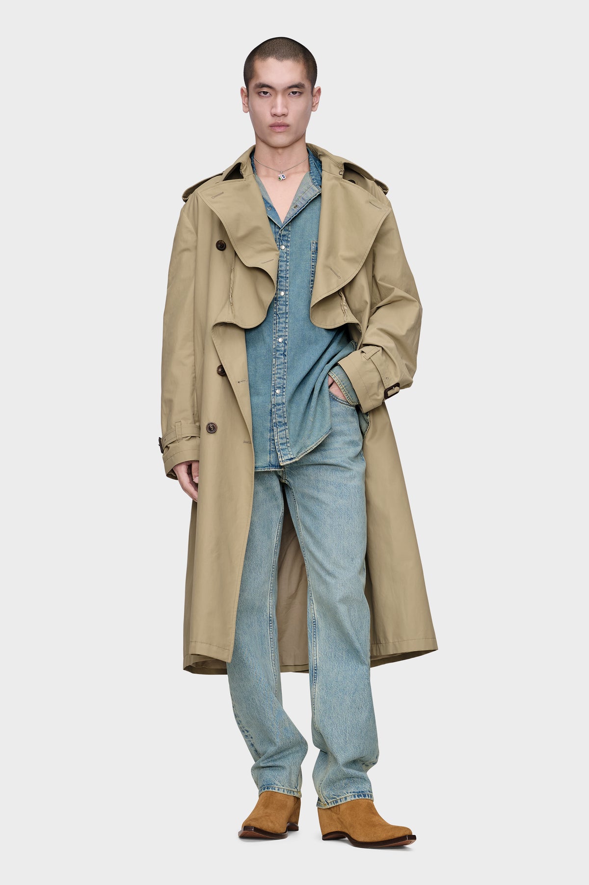 Taped Straight-leg Jeans