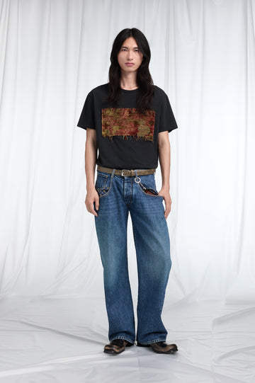 Stone Bleached Denim Jeans