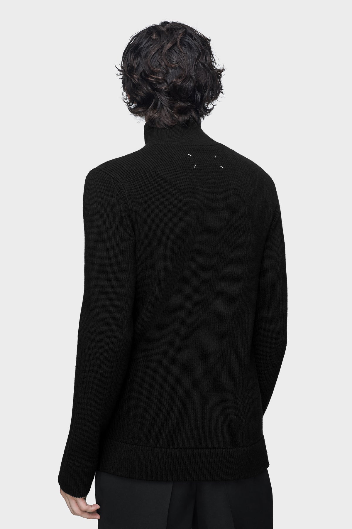 Knit zip-up cardigan