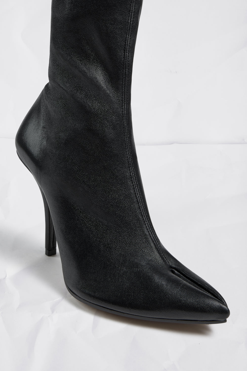Maison Margiela حذاء تابـي الطويل من جلد نابا المرن