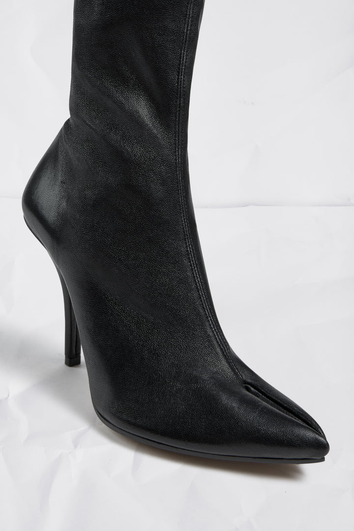 Tabi Knee Boots Stretch Nappa