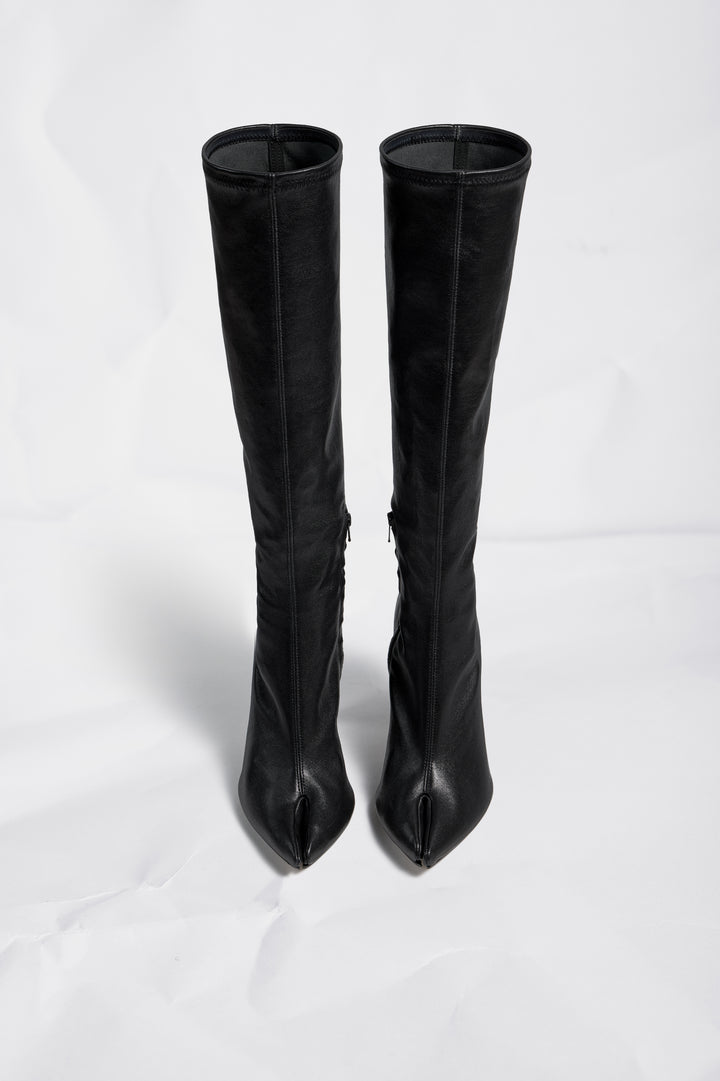 Tabi Knee Boots Stretch Nappa