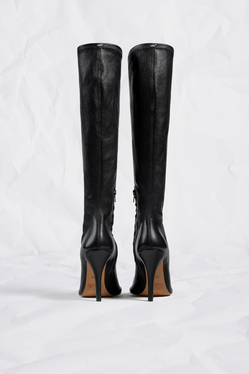 Maison Margiela حذاء تابـي الطويل من جلد نابا المرن