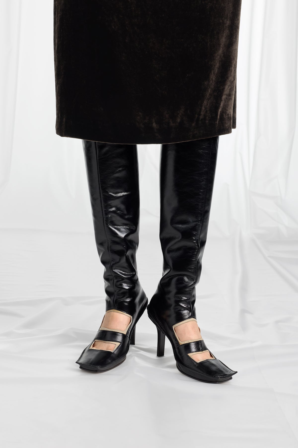 Level Cut-Out Knee Boots