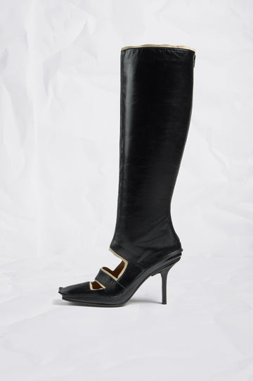 Level Cut-Out Knee Boots