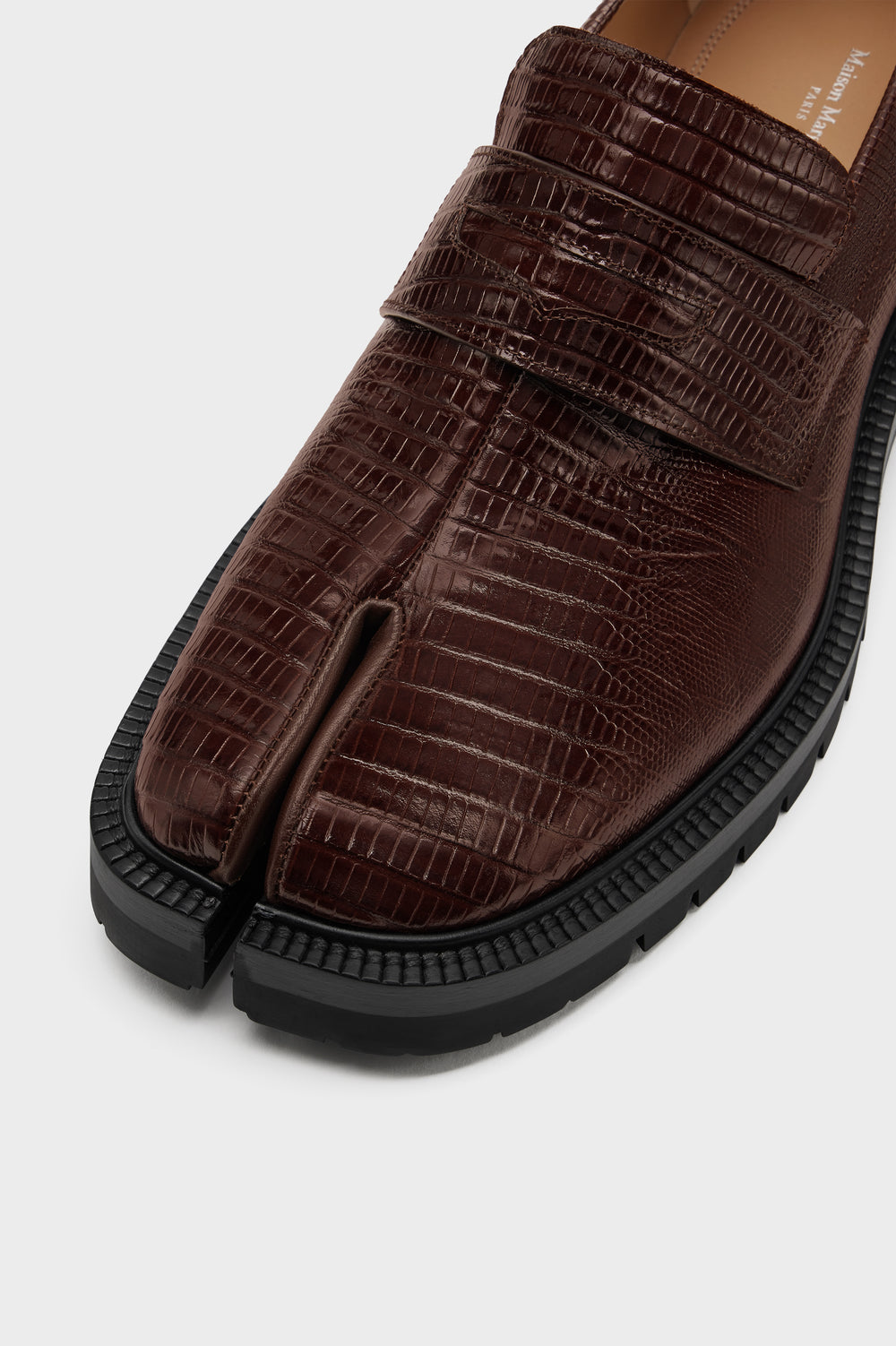 Maison Margiela Tabi county tejus-print loafer
