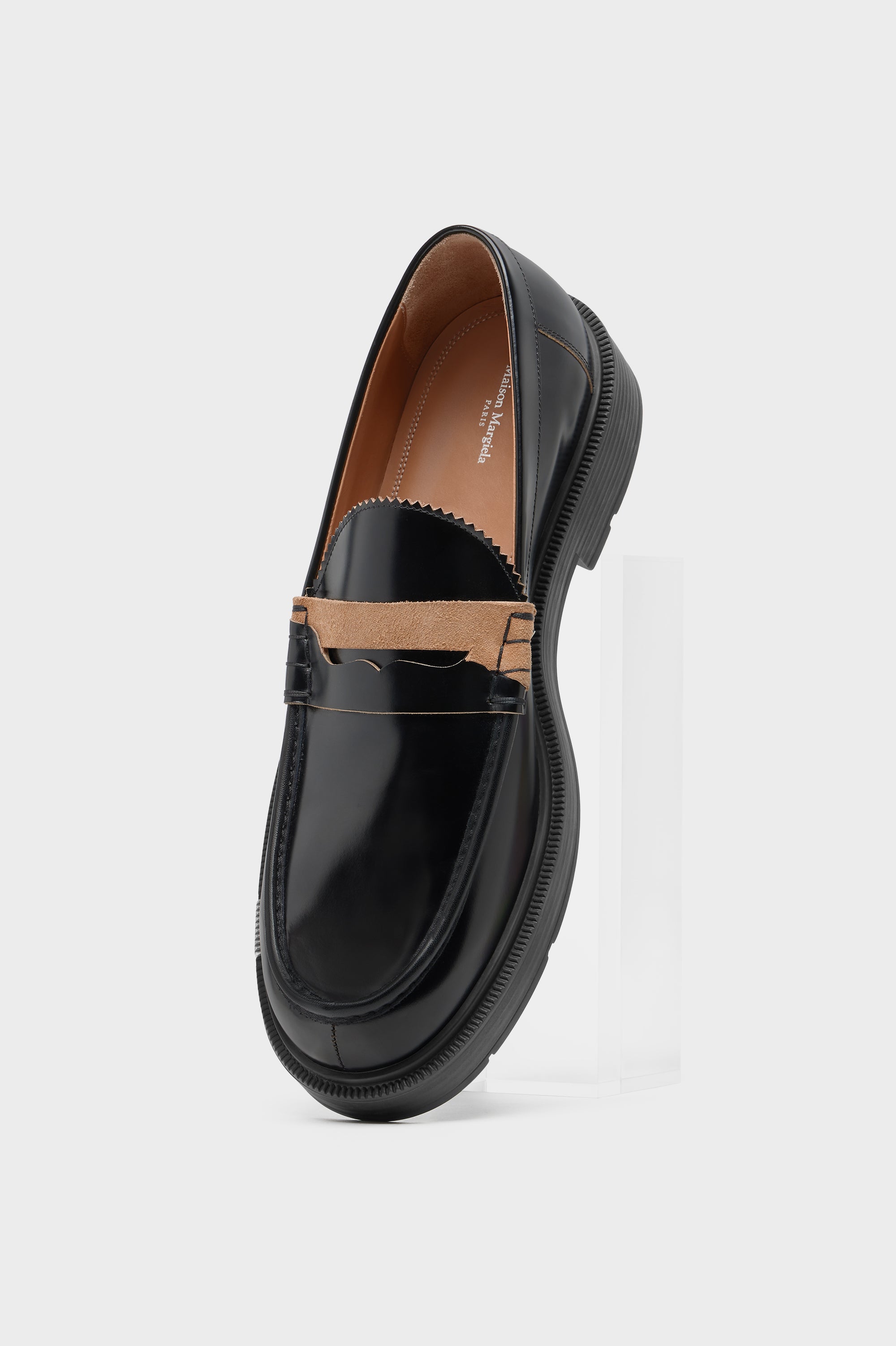 Designer Black Décortiqué Loafer | Shop Online | Maison Margiela