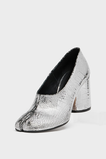 Tabi décolleté pump broken mirror