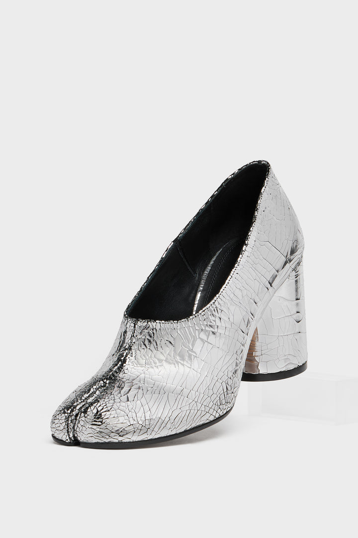 Tabi décolleté pump broken mirror