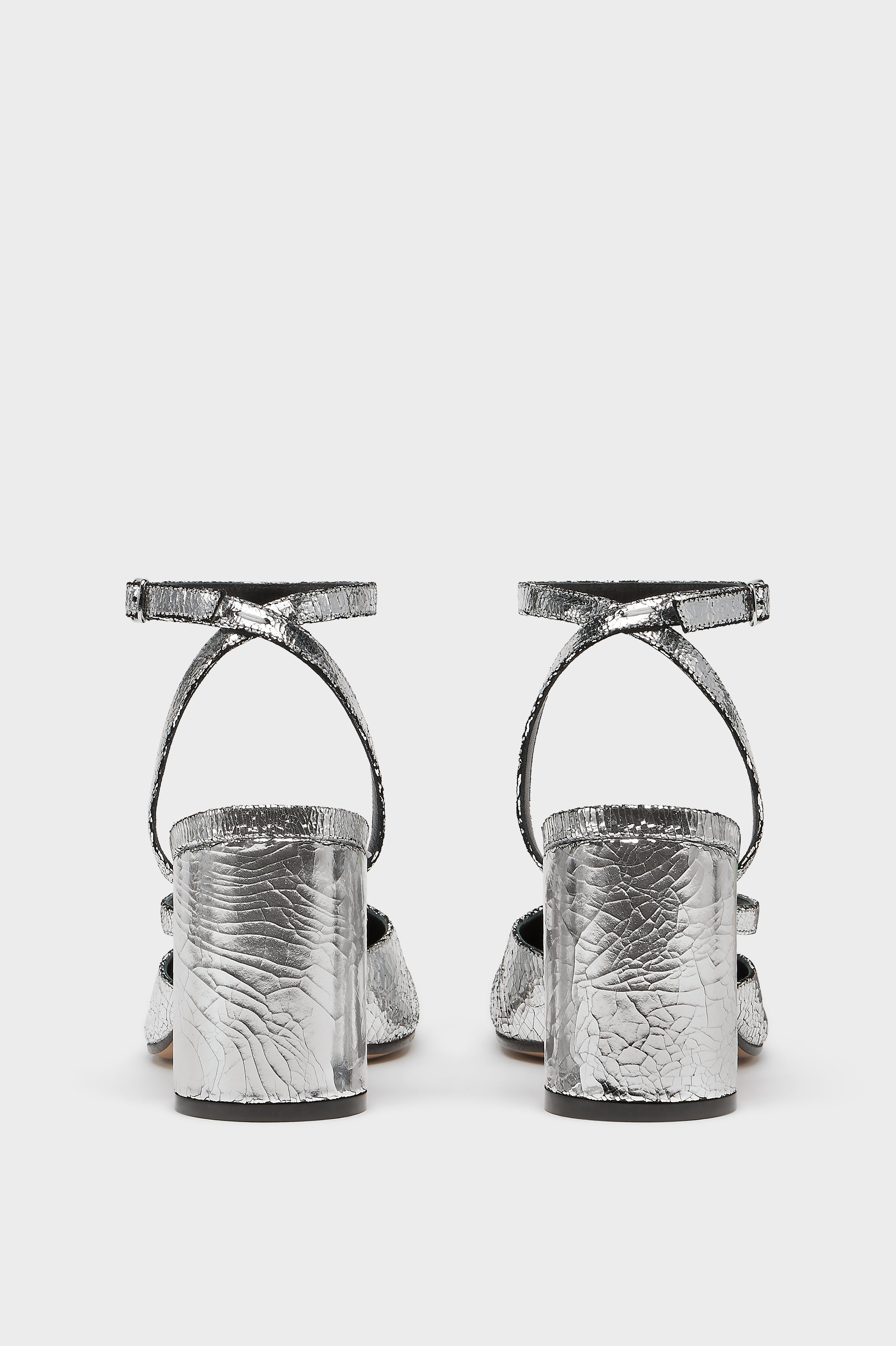 Designer Silver Tabi broken mirror pump sandals | Shop Online