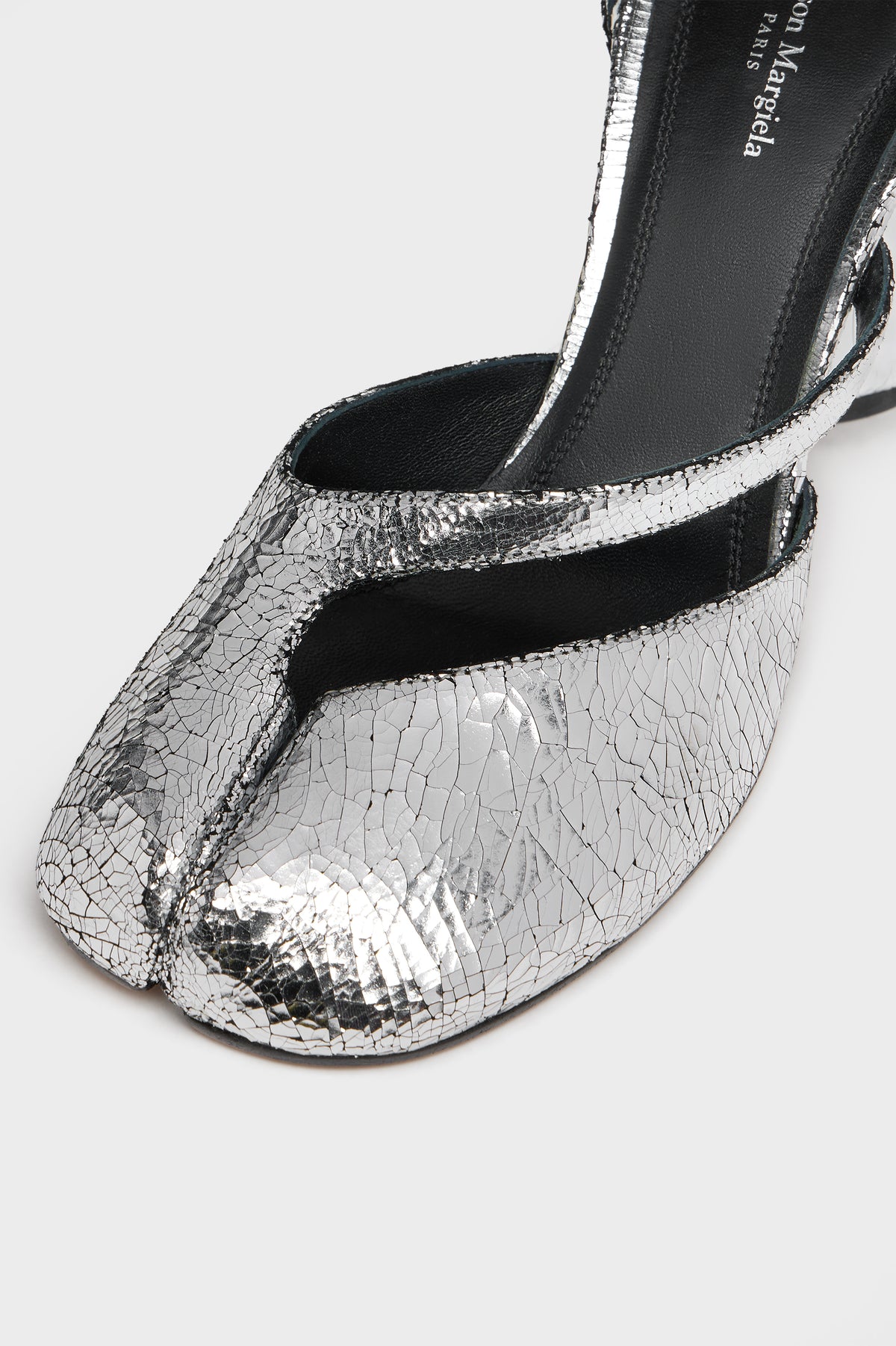 Tabi broken mirror pump sandals